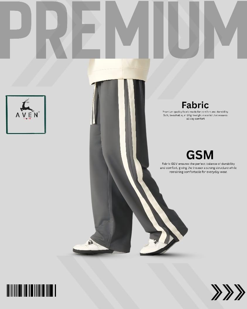 Aveen Premium Baggy Side-Stripe Trousers